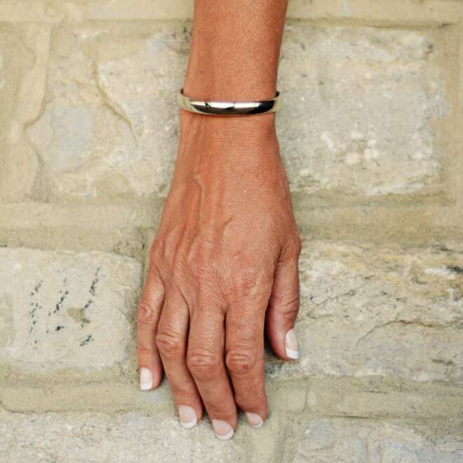 Silver Finish Copper Bracelet