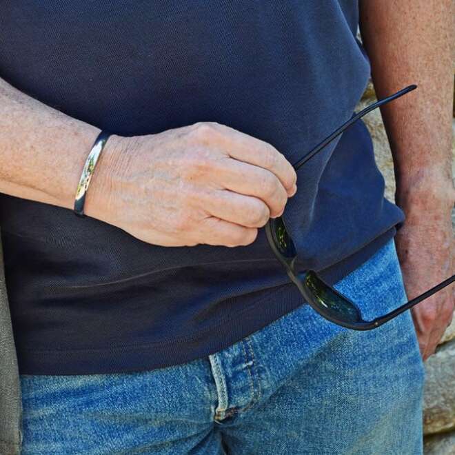 Silver Finish Copper Bracelet