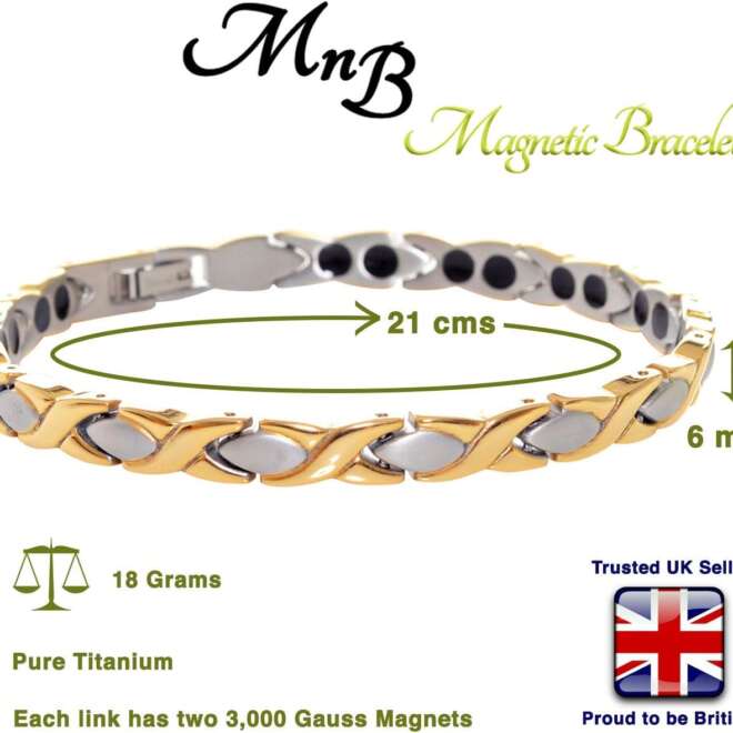 Silver & Gold Titanium Bracelet