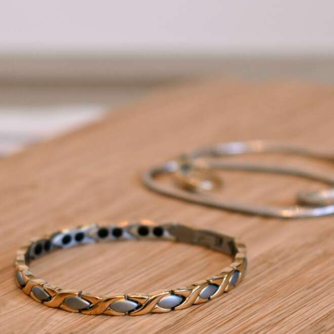 Silver & Gold Titanium Bracelet