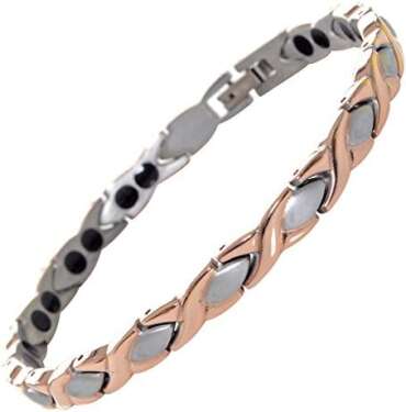 Silver & Rose Gold Titanium Bracelet