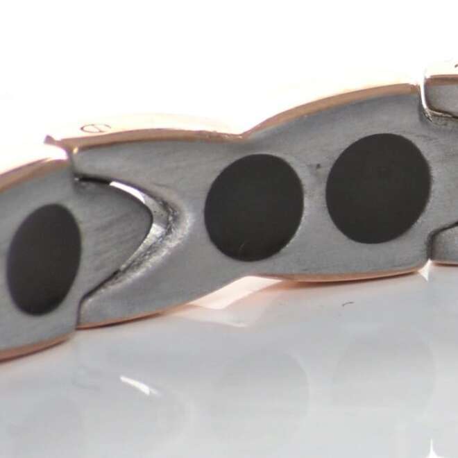 Silver & Rose Gold Titanium Bracelet