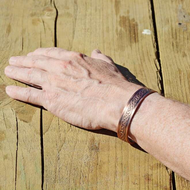Copper Magnetic Bracelet witb Celtic Design