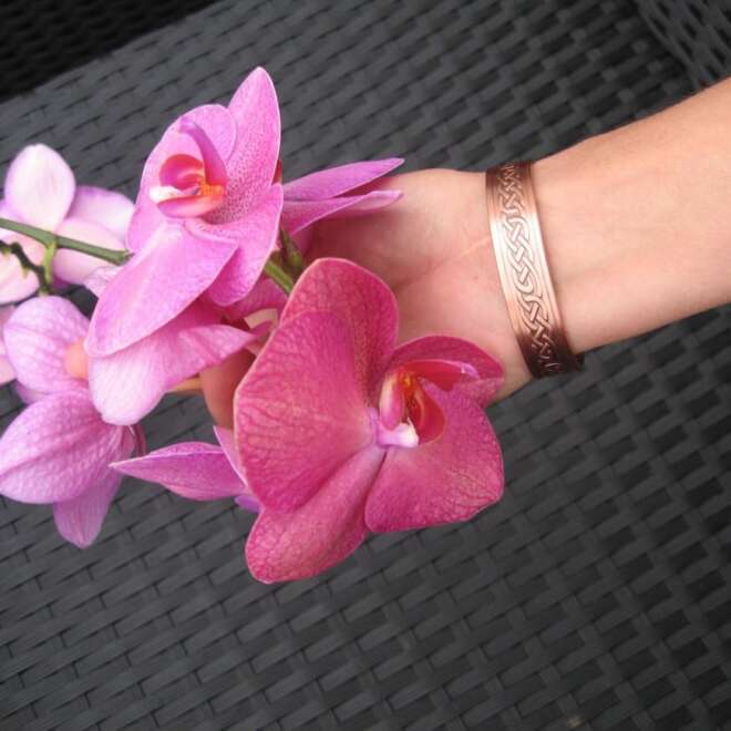 Copper Magnetic Bracelet witb Celtic Design