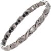 Silver Titanium Hugs & Kisses Bracelet