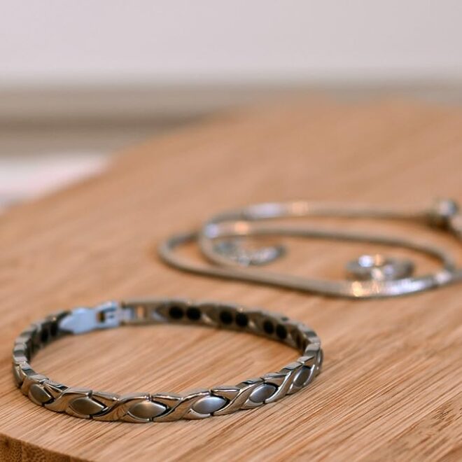 Selection of titanium magnetic bracelets