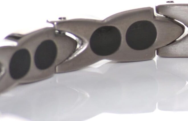 Inside of a hugs and kisses magnetic bracelet