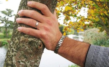 Copper Magnetic Bracelet with a Woven Design